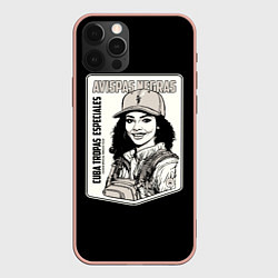 Чехол для iPhone 12 Pro Max Avispas Negras - Кубинский спецназ, цвет: 3D-светло-розовый