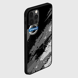 Чехол для iPhone 12 Pro Max Volvo - монохромный серый, цвет: 3D-черный — фото 2