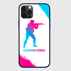 Чехол для iPhone 12 Pro Max Counter Strike neon gradient style, цвет: 3D-черный