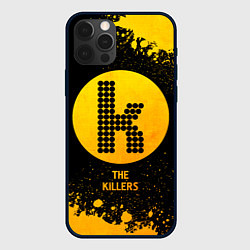 Чехол для iPhone 12 Pro Max The Killers - gold gradient, цвет: 3D-черный