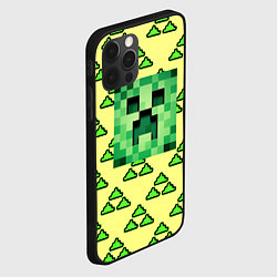 Чехол для iPhone 12 Pro Max Minecraft creeper game, цвет: 3D-черный — фото 2