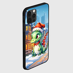 Чехол для iPhone 12 Pro Max Дракон зимний холод, цвет: 3D-черный — фото 2
