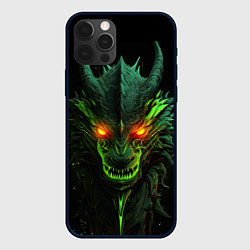 Чехол для iPhone 12 Pro Max Дракон сверкающих елей, цвет: 3D-черный