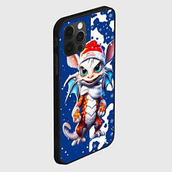 Чехол для iPhone 12 Pro Max Новогодний дракошка, цвет: 3D-черный — фото 2