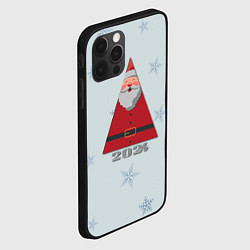 Чехол для iPhone 12 Pro Max Санта 2024, цвет: 3D-черный — фото 2