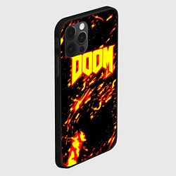 Чехол для iPhone 12 Pro Max Doom огненный стиль ад марса, цвет: 3D-черный — фото 2