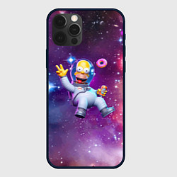 Чехол для iPhone 12 Pro Max Homer Simpson in space - ai art, цвет: 3D-черный