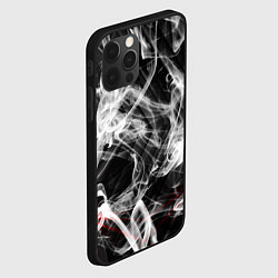 Чехол для iPhone 12 Pro Max Серый дым узоры, цвет: 3D-черный — фото 2