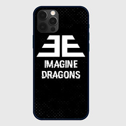 Чехол для iPhone 12 Pro Max Imagine Dragons glitch на темном фоне, цвет: 3D-черный