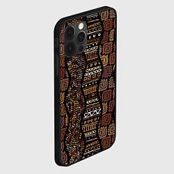 Чехол для iPhone 12 Pro Max Волнистый этнический орнамент, цвет: 3D-черный — фото 2