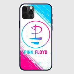 Чехол для iPhone 12 Pro Max Pink Floyd neon gradient style, цвет: 3D-черный