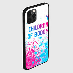 Чехол для iPhone 12 Pro Max Children of Bodom neon gradient style посередине, цвет: 3D-черный — фото 2