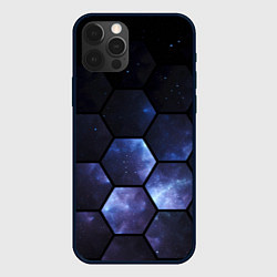 Чехол для iPhone 12 Pro Max Космические соты - геометрия, цвет: 3D-черный