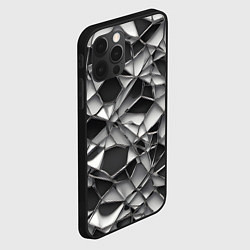 Чехол для iPhone 12 Pro Max Чёрно-белая сетка, цвет: 3D-черный — фото 2