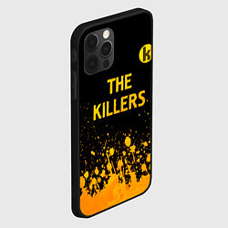 Чехол для iPhone 12 Pro Max The Killers - gold gradient посередине, цвет: 3D-черный — фото 2