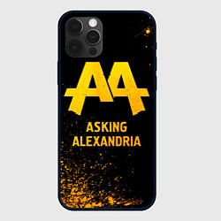 Чехол для iPhone 12 Pro Max Asking Alexandria - gold gradient, цвет: 3D-черный