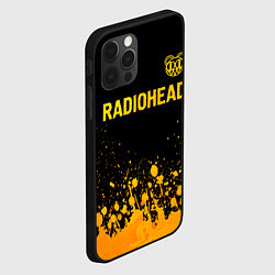 Чехол для iPhone 12 Pro Max Radiohead - gold gradient посередине, цвет: 3D-черный — фото 2