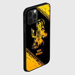 Чехол для iPhone 12 Pro Max Iron Maiden - gold gradient, цвет: 3D-черный — фото 2