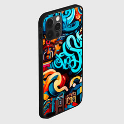 Чехол для iPhone 12 Pro Max Abstract graffiti - ai art, цвет: 3D-черный — фото 2
