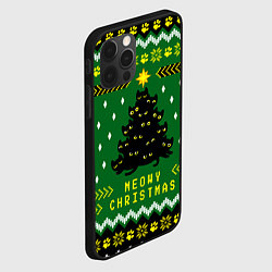 Чехол для iPhone 12 Pro Max Новогодняя елка из черных котов, цвет: 3D-черный — фото 2