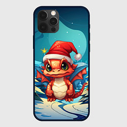Чехол для iPhone 12 Pro Max Маленький новогодний милый дракошка 2024, цвет: 3D-черный