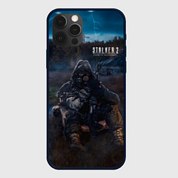 Чехол для iPhone 12 Pro Max STALKER 2 на привале, цвет: 3D-черный