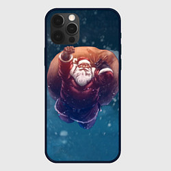 Чехол iPhone 12 Pro Max Летящий Санта