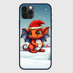 Чехол для iPhone 12 Pro Max Символ нового 2024 года дракон, цвет: 3D-черный