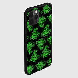 Чехол для iPhone 12 Pro Max Паттерн елка и дракон, цвет: 3D-черный — фото 2