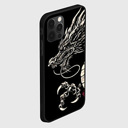 Чехол для iPhone 12 Pro Max Japanese dragon - irezumi - art, цвет: 3D-черный — фото 2