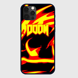 Чехол для iPhone 12 Pro Max Doom eternal fire storm, цвет: 3D-черный