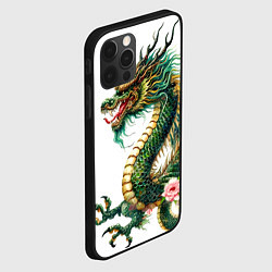 Чехол для iPhone 12 Pro Max Японский дракон - ирезуми искусство, цвет: 3D-черный — фото 2