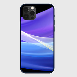 Чехол iPhone 12 Pro Max Фиолетовая и голубая абстракция