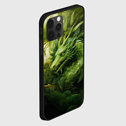 Чехол для iPhone 12 Pro Max Зеленый травяной дракон, цвет: 3D-черный — фото 2