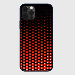 Чехол для iPhone 12 Pro Max Красные квадраты, цвет: 3D-черный