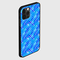 Чехол для iPhone 12 Pro Max Синяя сетка, цвет: 3D-черный — фото 2