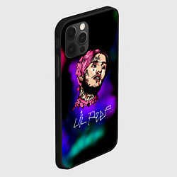 Чехол для iPhone 12 Pro Max Lil peep рэп неоновый градиент, цвет: 3D-черный — фото 2