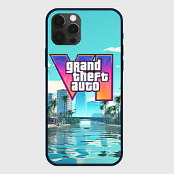 Чехол для iPhone 12 Pro Max GTA6 солечный город, цвет: 3D-черный