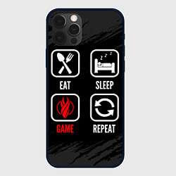 Чехол для iPhone 12 Pro Max Eat, sleep, Dead Space, repeat, цвет: 3D-черный