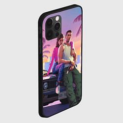 Чехол для iPhone 12 Pro Max Jason & Lucia - GTA 6 official art, цвет: 3D-черный — фото 2