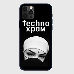 Чехол для iPhone 12 Pro Max Techno храм монашка в маске, цвет: 3D-черный