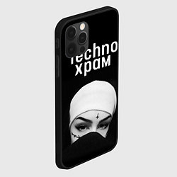 Чехол для iPhone 12 Pro Max Techno храм монашка в маске, цвет: 3D-черный — фото 2