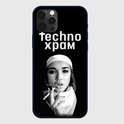 Чехол для iPhone 12 Pro Max Techno храм монашка курит сигарету, цвет: 3D-черный