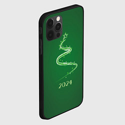 Чехол для iPhone 12 Pro Max Стилизованная елка 2024, цвет: 3D-черный — фото 2