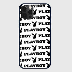 Чехол для iPhone 12 Pro Max Playboy rabbit, цвет: 3D-черный