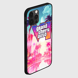 Чехол для iPhone 12 Pro Max Gta 6 logo vice city style, цвет: 3D-черный — фото 2