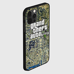 Чехол для iPhone 12 Pro Max GTA 5 карта, цвет: 3D-черный — фото 2