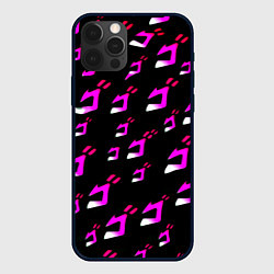 Чехол iPhone 12 Pro Max JoJos Bizarre neon pattern logo