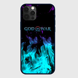 Чехол iPhone 12 Pro Max God of war неоновый шторм