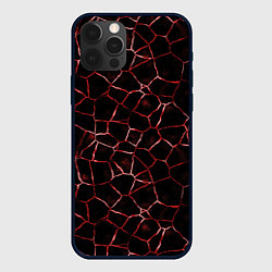 Чехол для iPhone 12 Pro Max Лава кракелюрная, цвет: 3D-черный